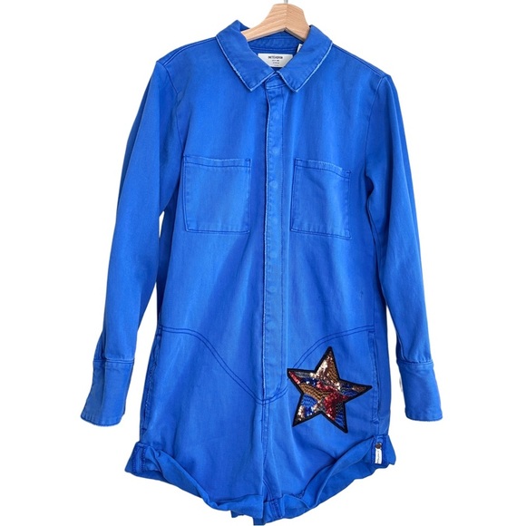 One Teaspoon Embroidered Sequin Star 100% Cotton Sz S Prophecy Romper - Picture 1 of 16